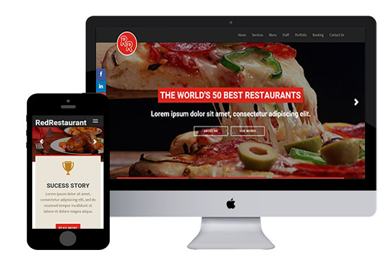 red restaurant free bootstrap themes and html5 templates