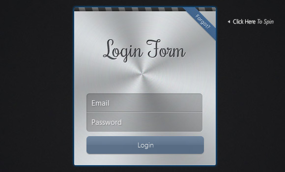 Apple-like Login Form with CSS 3D Transforms