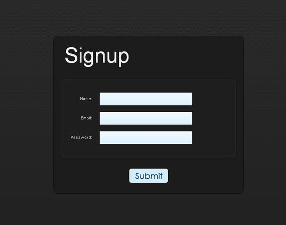 Carbon Fiber Signup Form With PHP, jQuery and CSS3